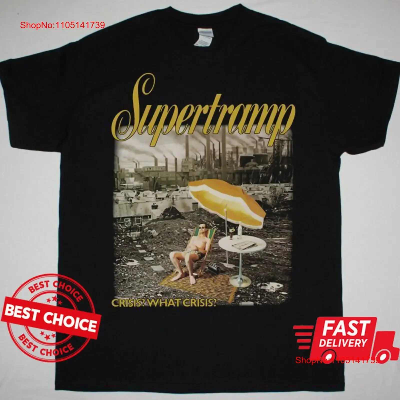 

ФУТБОЛКА SUPERTRAMP CRISIS WHAT UNISEX S 3XL, винтажная, мягкая, дышащая, модная, мужская, растянутая, повседневная, стильная