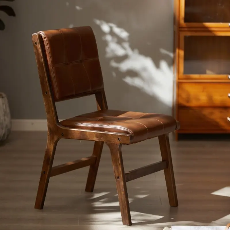 Wooden Designer Dining Chairs Minimalist Comfortable Luxury Office Dining Chairs Living Room Vanity Muebles Library Furniture