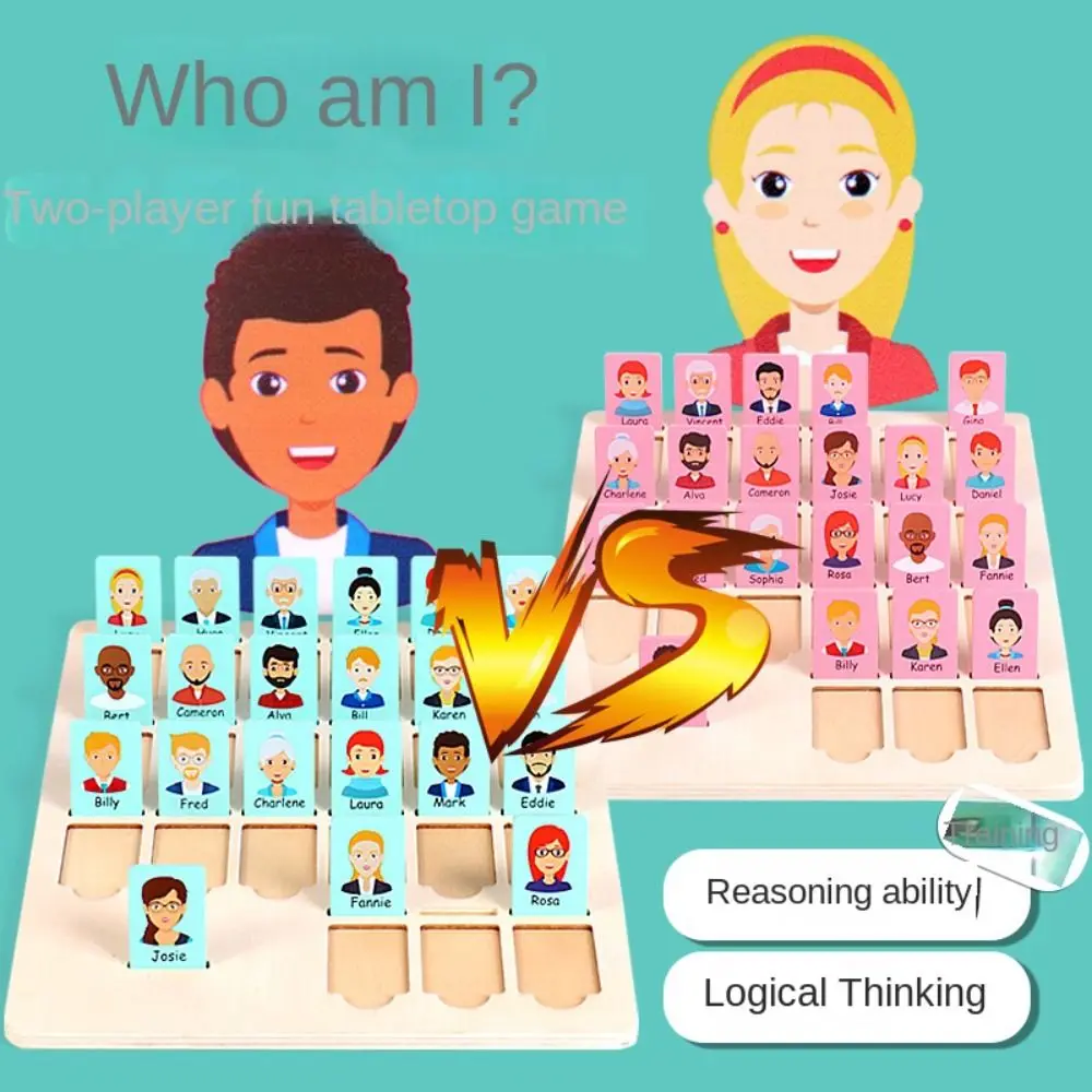 Creative Who Am I Who Am I Classic Brettspiel Multiplayer-Speichertraining Eltern-Kind-Interaktiv Lustig Indoor