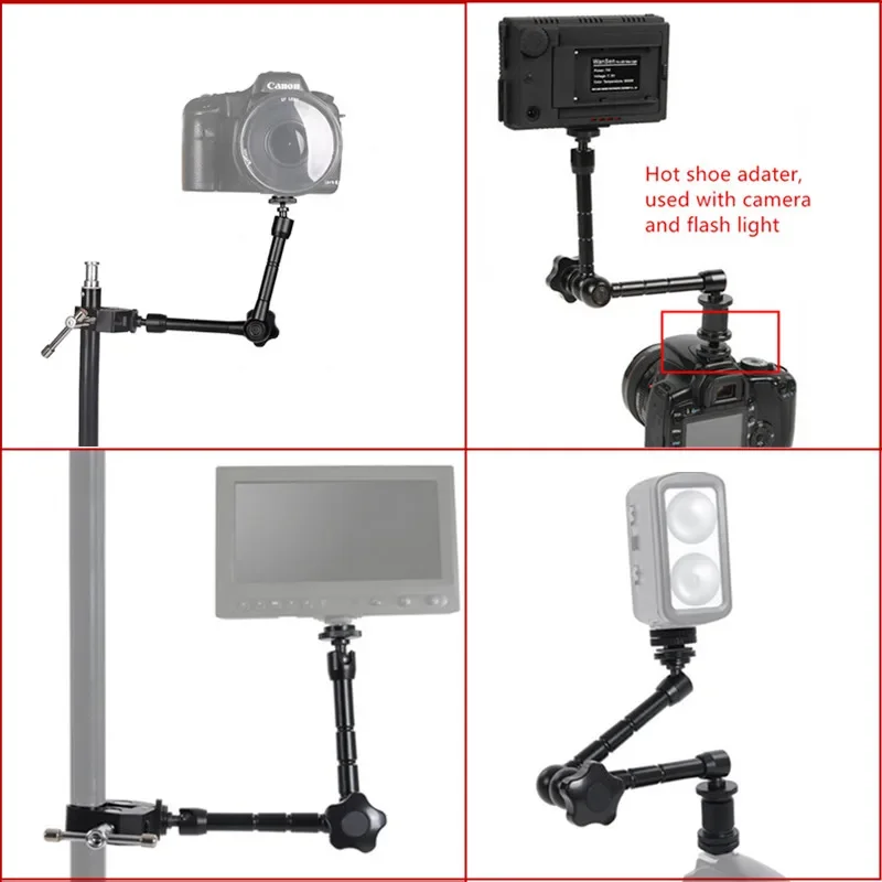 7 or 11 inch Adjustable Friction Articulating Magic Arm Super Clamp For SLR LCD Monitor LED Light Camera Accessories  gopro hero