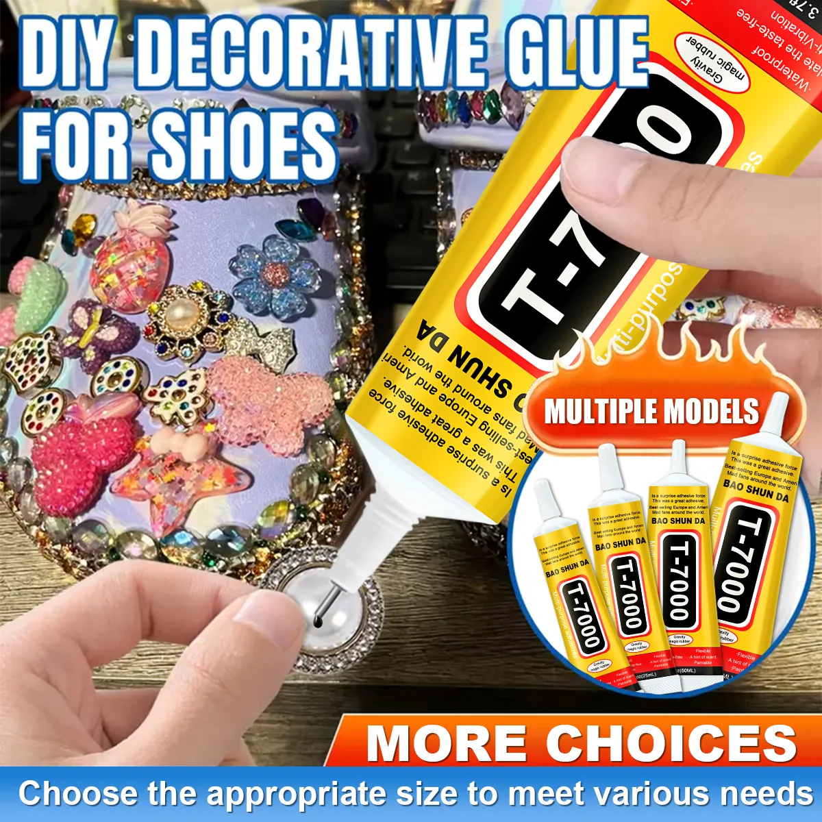 E7000 transparent contact adhesive, fiber fabric adhesive for DIY, multi-purpose wedding dress, leather bag, diamond glass.