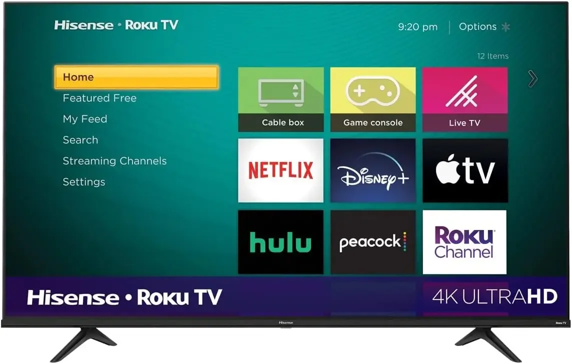 TV inteligente Roku 4K UHD série classe R6 de 65 polegadas com compatibilidade Alexa, HDR Dolby Vision, som de estúdio DTS, modo de jogo (65