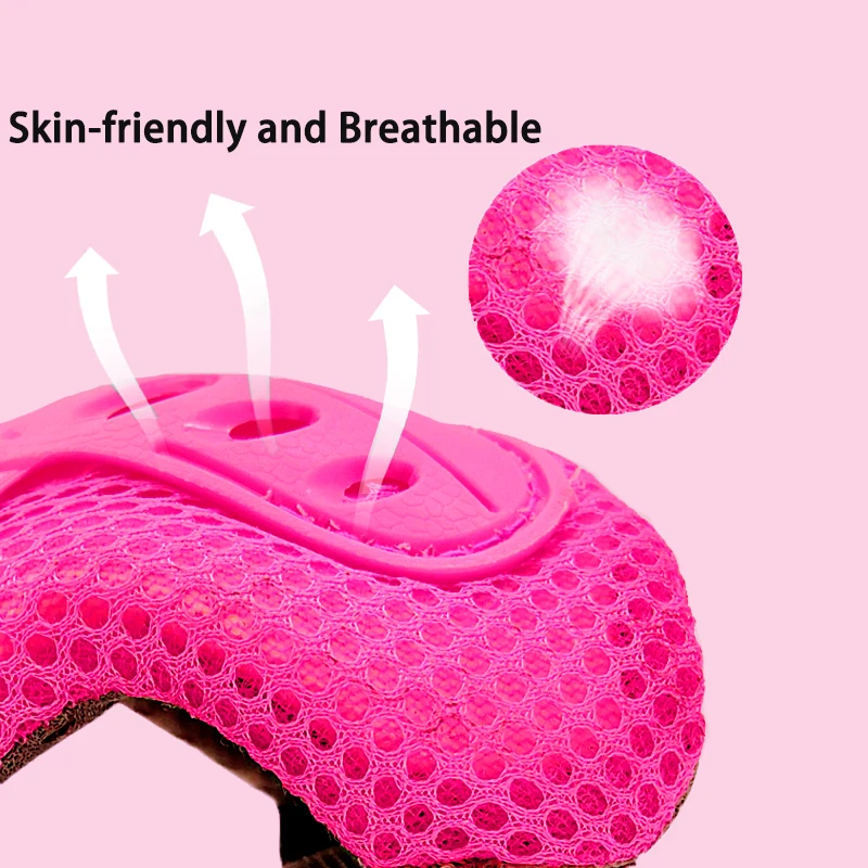 KUFUN Sport Protective Gear Set Helmet Girls Boys Knee Pad Elbow Skateboard Inline Roller Skating Pink Protector Kids Children