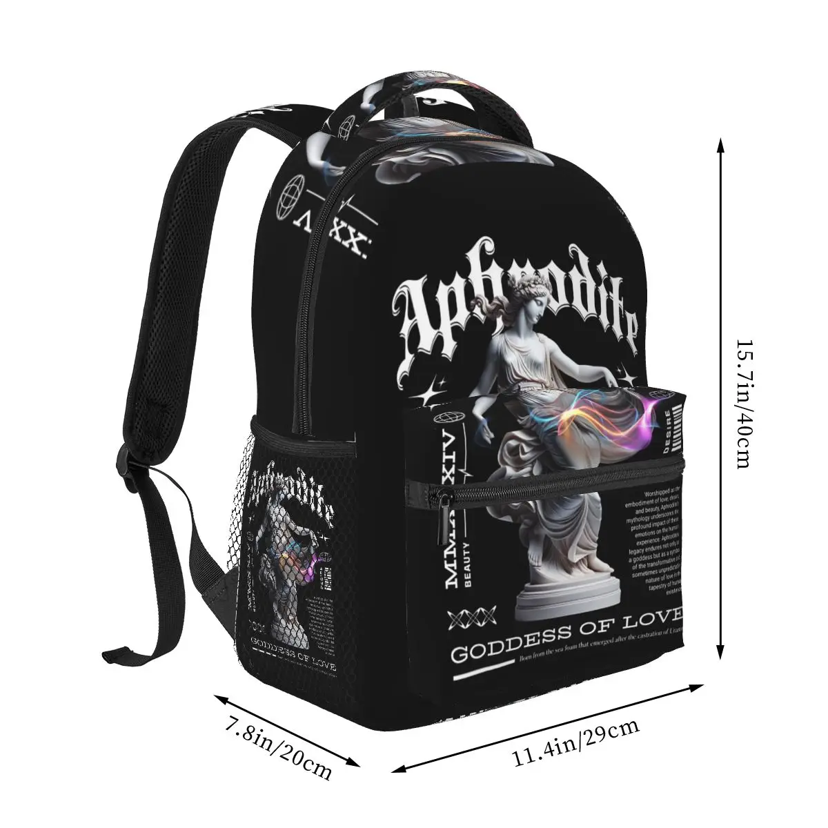 Aphrodite Academia Greek Goddess Feminist Cottagecore Coquette Renaissance Backpack School Bag Daypack Bookbag Shoulder Bags