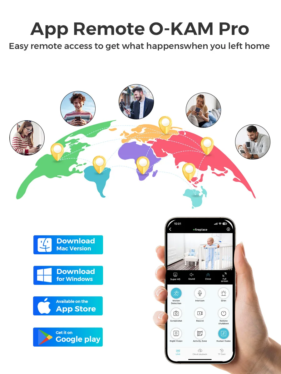 Mini telecamera HD da 5MP 2MP Wifi IP Smart Home Visione notturna interna Rilevazione umana Videocamera di sorveglianza di sicurezza wireless Audio