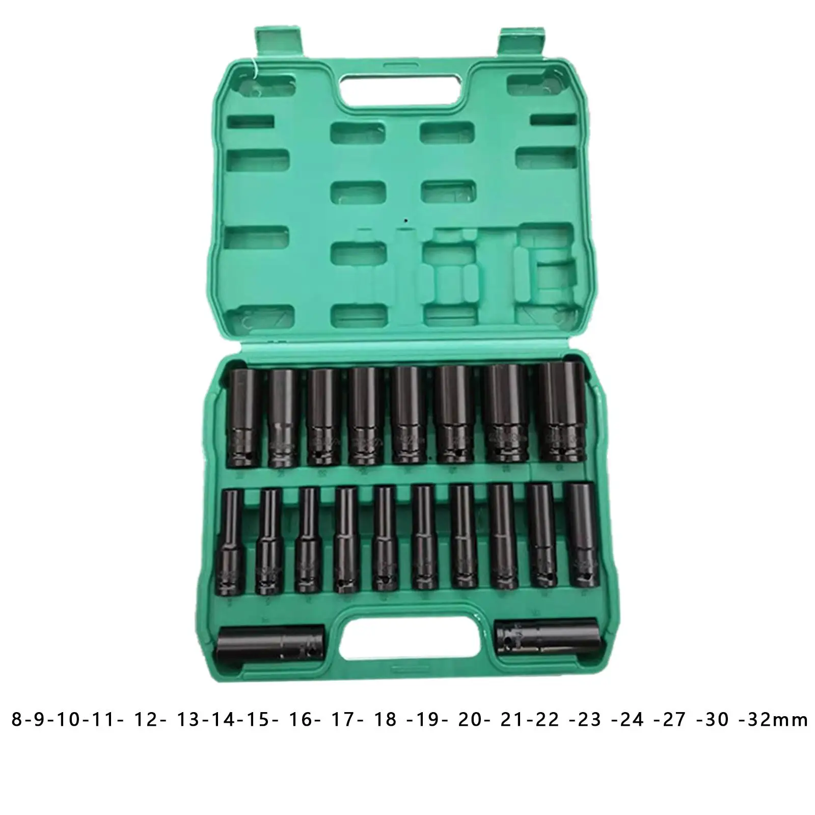 20 Pieces 1/2 inch Drive Impact Socket Set Heavy Duty Steel Hexagon Socket Set Ratchet Wrench Sockets Hand Wrench Sockets