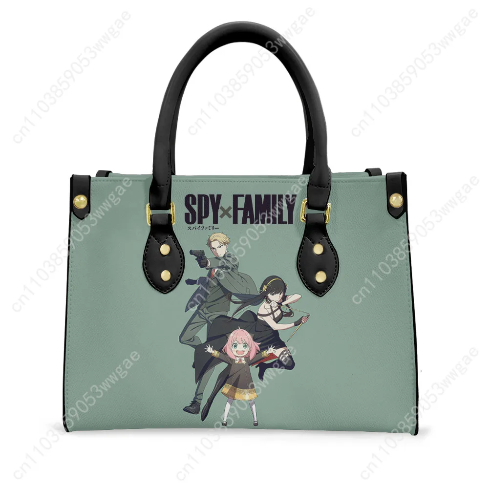 Spy×Family Tote Bags Purse Women Man Fashion Personalized Text Image PU Leather Customized Handbags Commuter Shopping Gift Bags