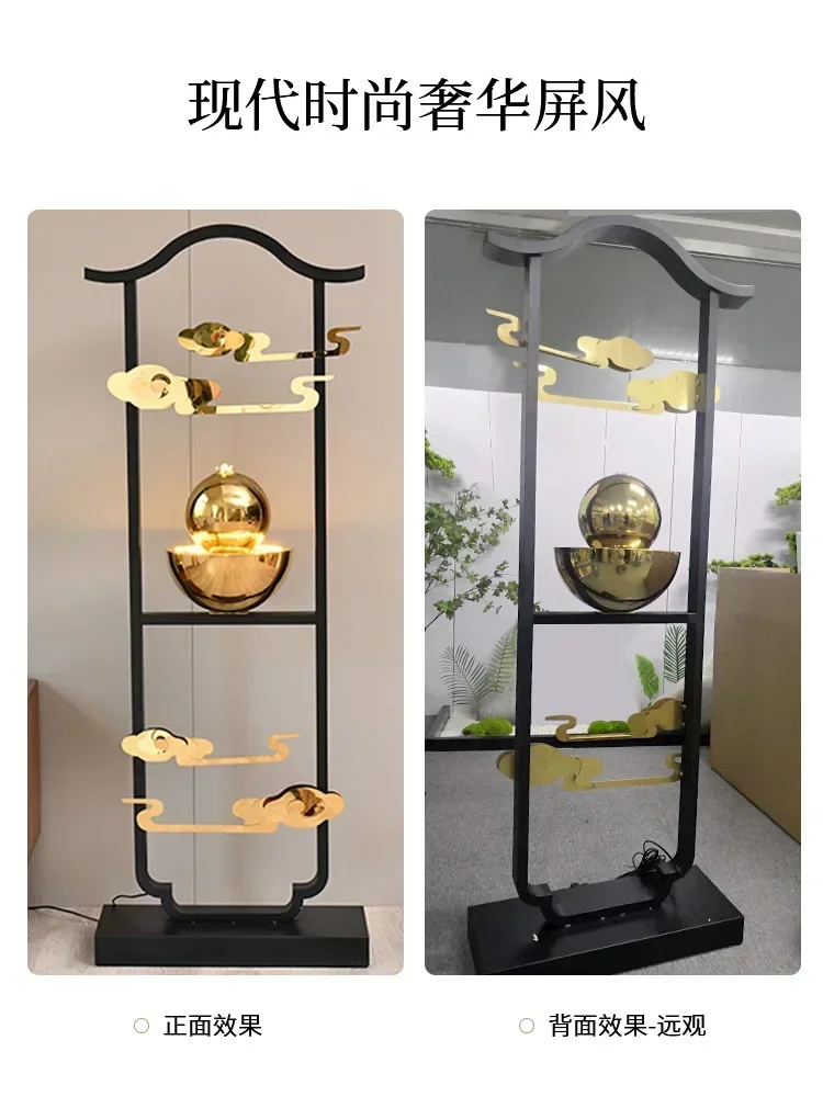 Rueda de Feng Shui de Alta Gama con Agua Circulante, Adorno Chino TAO de Agua Fluida para la Suerte