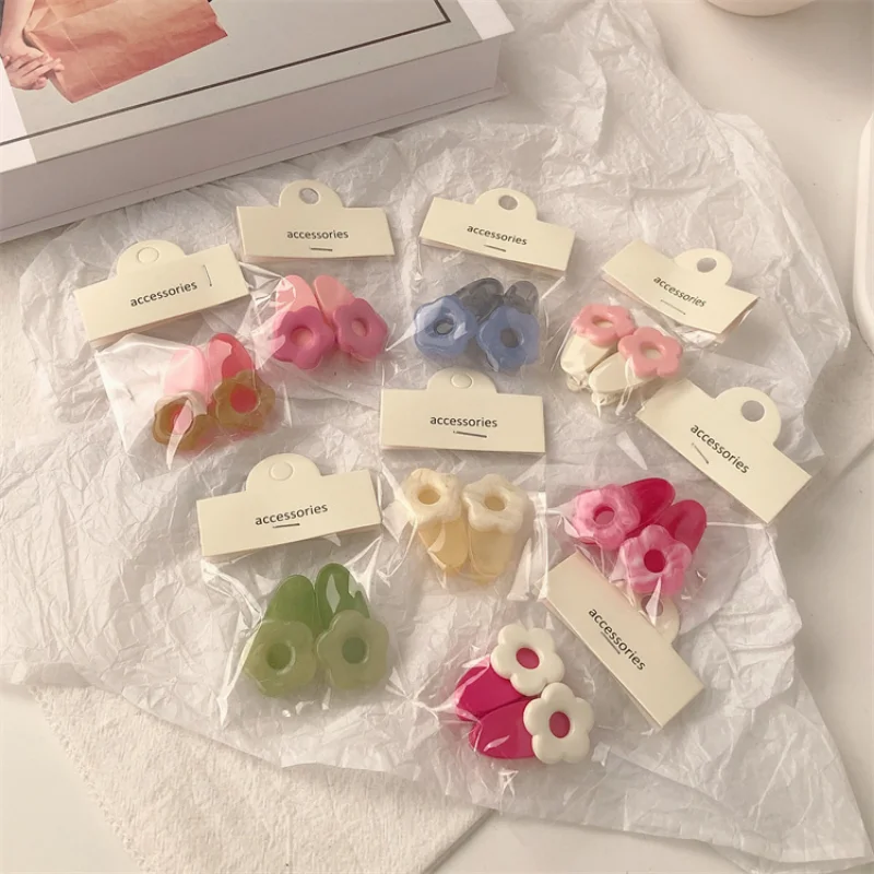 Macaron Color Sun Flower Shape Hair Claw Clip For Women Girls Hair Clip Crab Hair Claws Hairpins Headwear Accessories