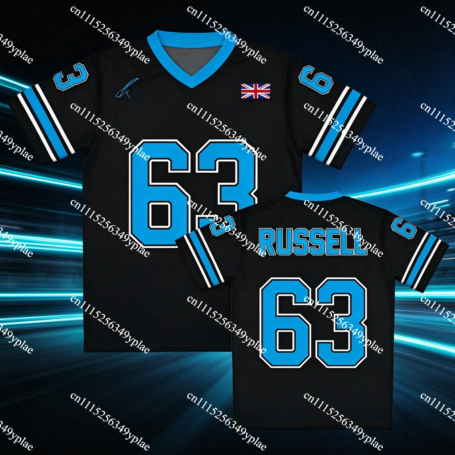 Summer 2026 Piastri 81 Leclerc No.16 3D Printed V-neck Striped Mesh Breathable Quick Drying Home Sports Fan Suit Short Sleeved