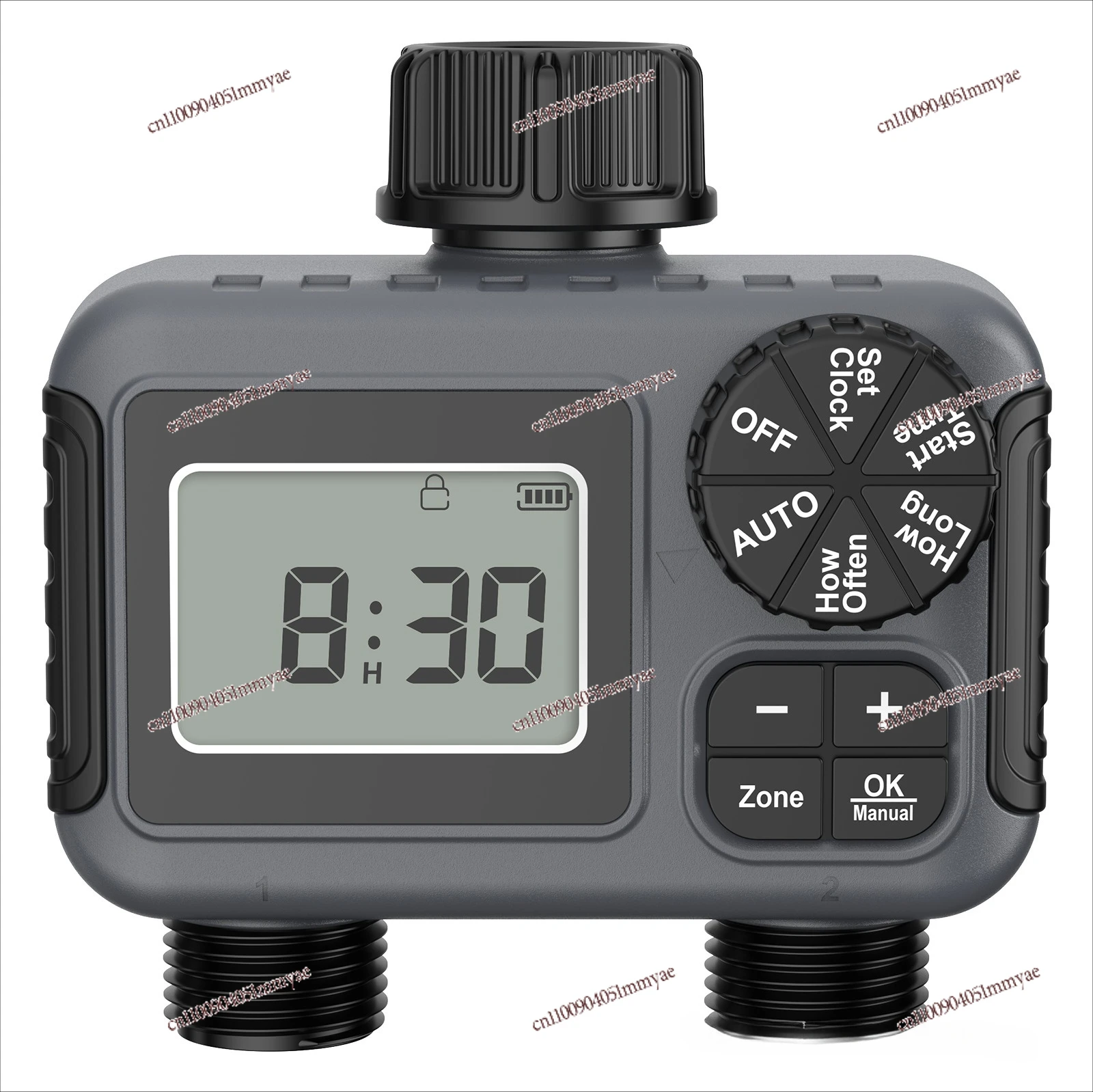 

New Irrigation Timer Double Outlet Water Valve Outdoor Garden Intelligent Watering Controller Automatic Flower Watering Device