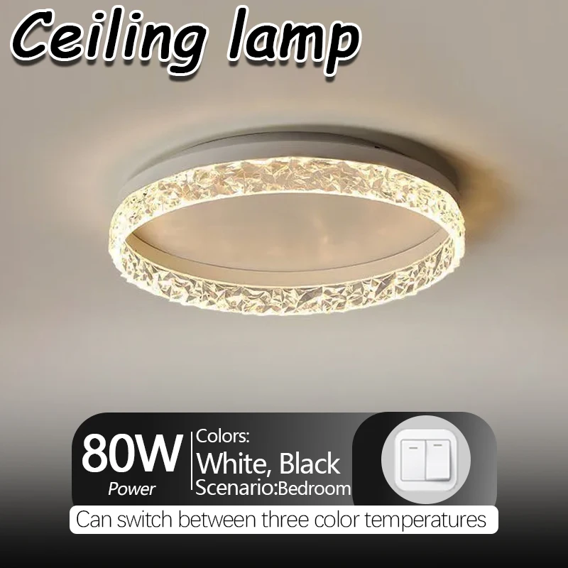 

Light luxury modern minimalist ceiling lamp: warm, romantic, creative round design for dining room & master bedroom