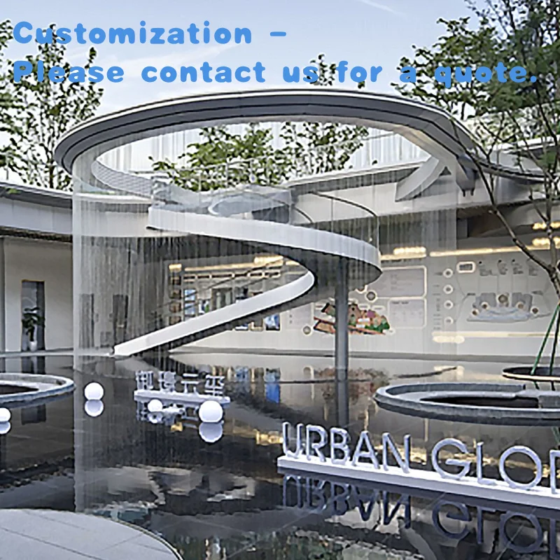 

custom.Curtain Wall Pool Indoor Linear Curtain Feature String Rain Curtain Outdoor Advertising