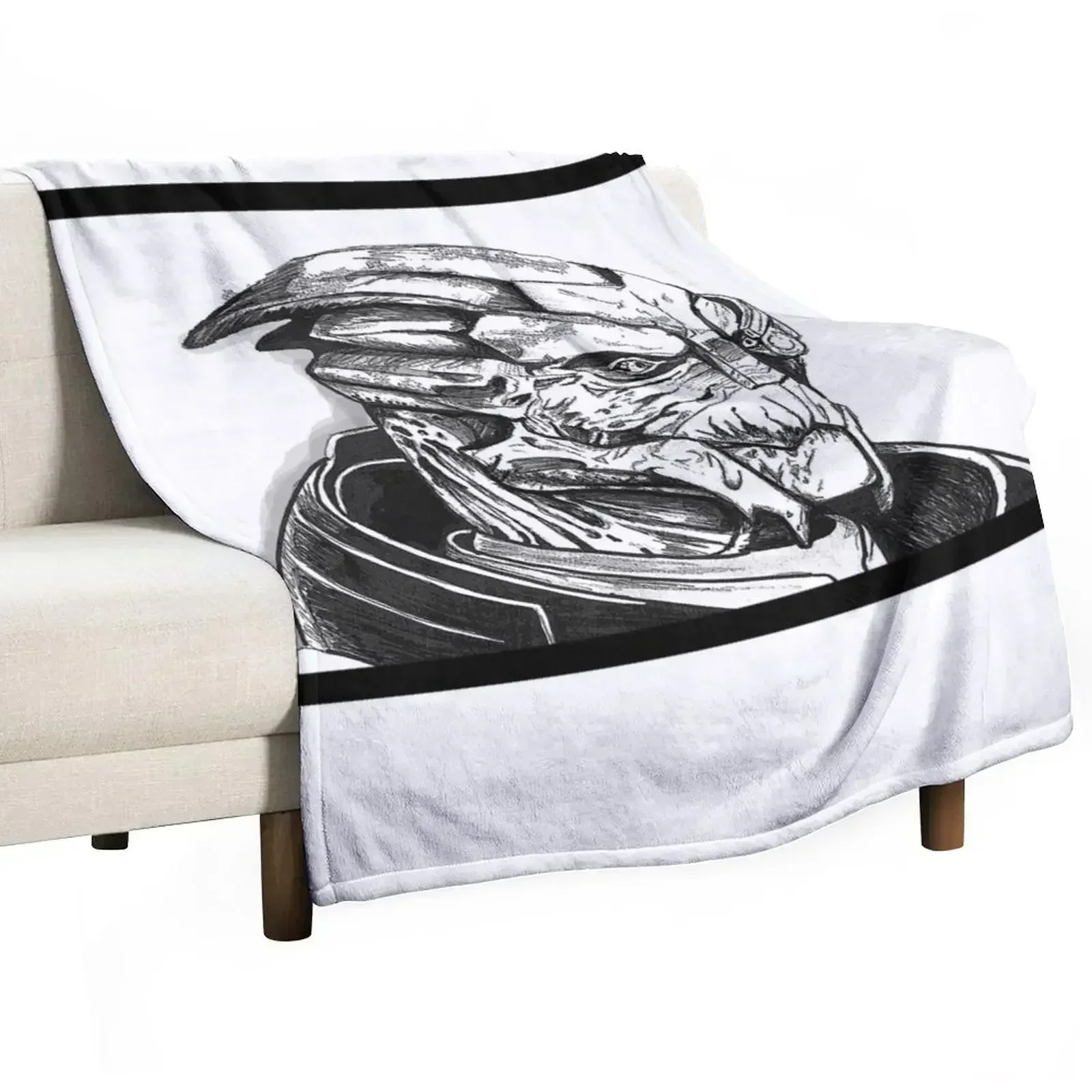 Garrus Vakarian: Mass Effect Throw Blanket Soft Plush Plaid Shaggy Cute Hair Single Bed covers Blankets