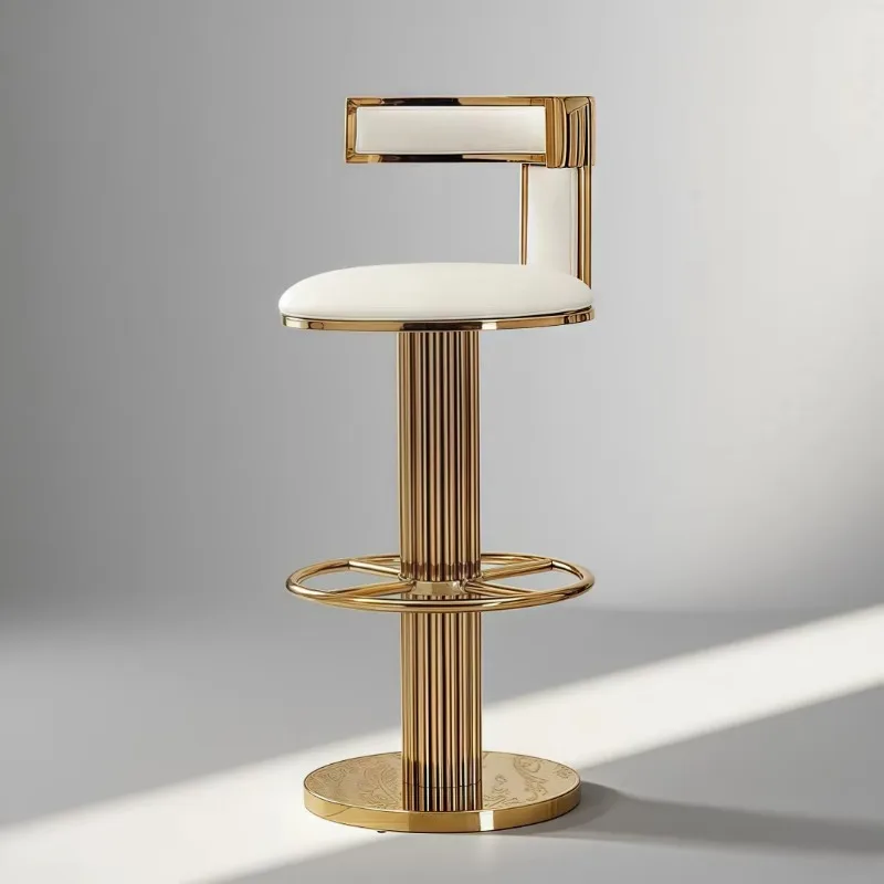 Swivel Stools Simple Modern Stainless Steel Bar Stool Backrest Internet Popular Home Desk Bar Chair