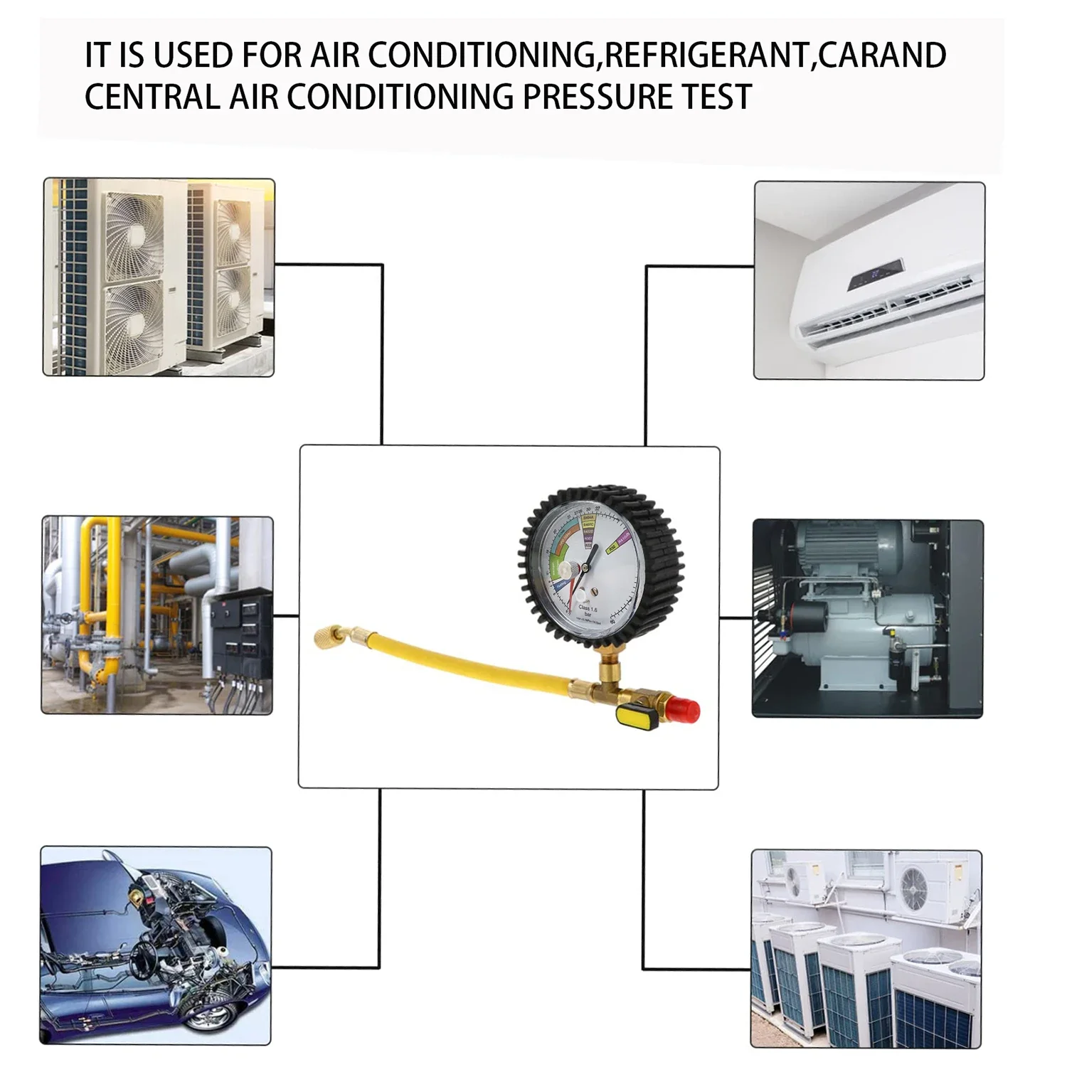 مقياس الضغط جهاز اختبار ضغط النيتروجين أنظمة التدفئة والتهوية وتكييف الهواء أدوات طاولة الاختبار البارد أداة قياس مكيف الهواء التلقائي المنزلي