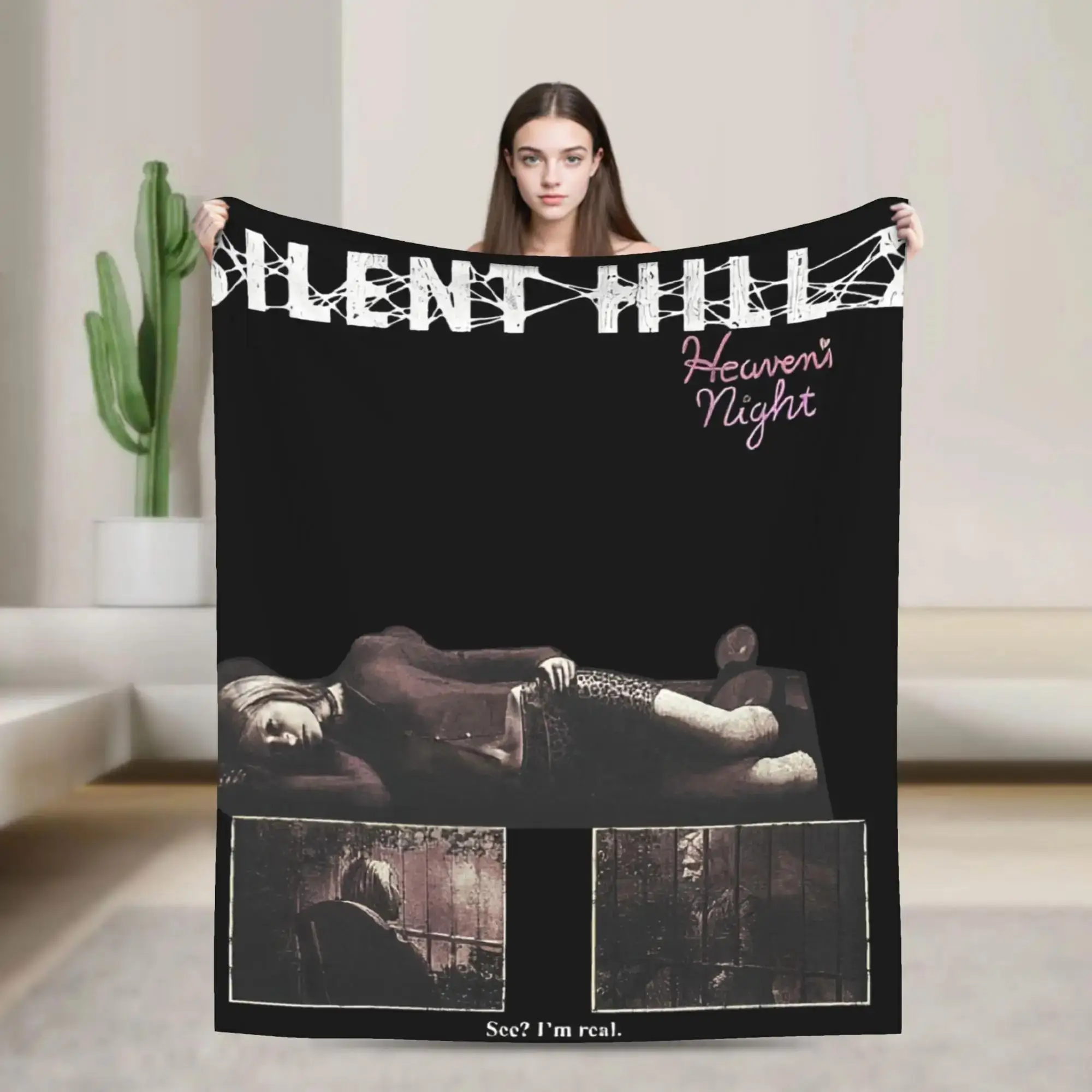 

Плюшевый плед по мотивам игры Silent Hill: мягкий, теплый, для дивана, кресла, кровати, кемпинга, фланелевое покрывало
