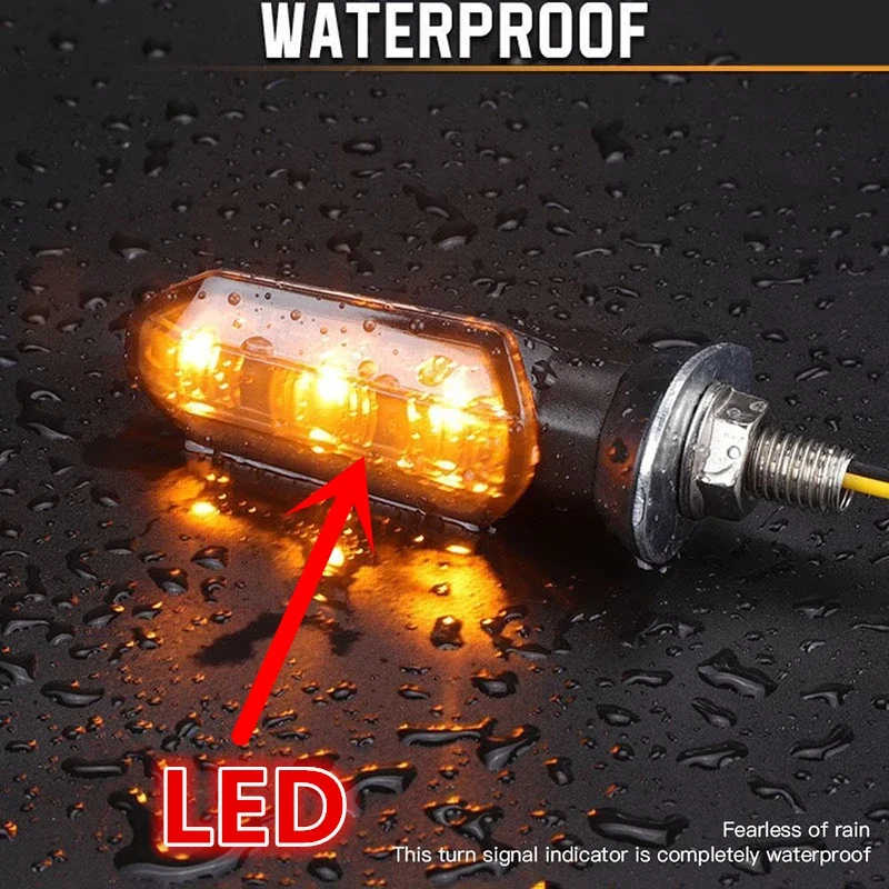 12 فولت دراجة نارية LED بدوره أضواء الإشارة 8 مللي متر ضوء وماض صغير لهوندا CBR500R CBR650F CB500X CRF250L MSX125 موتو مؤشر
