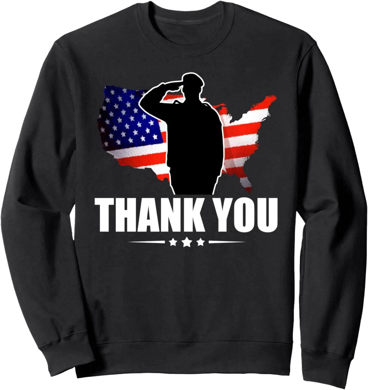 Patriotic American Flag Thank You For Your Service Veteran Sweatshirt