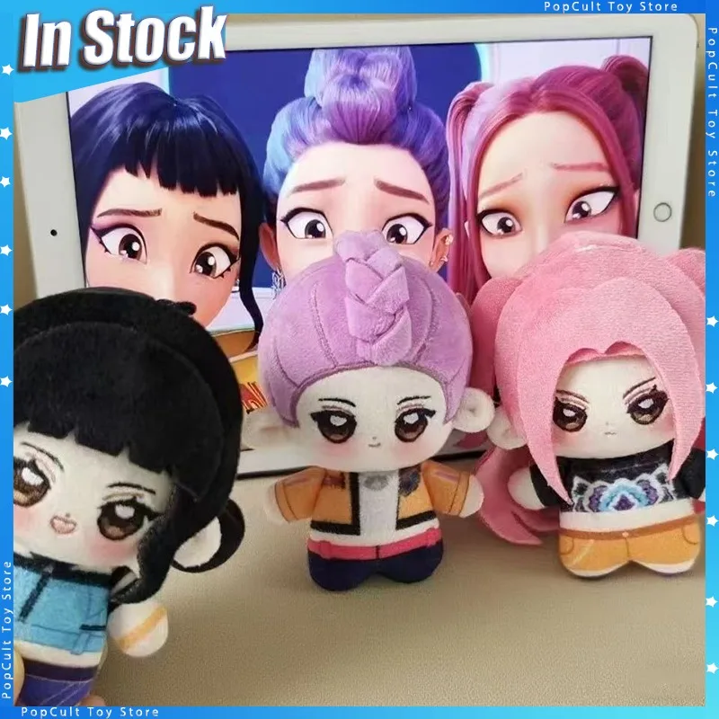 En Stock, muñecos de algodón periféricos KPop Demon Hunters, HUNTR/X Rumi Mira Zoey Kawaii, juguetes colgantes de peluche de animación, regalo