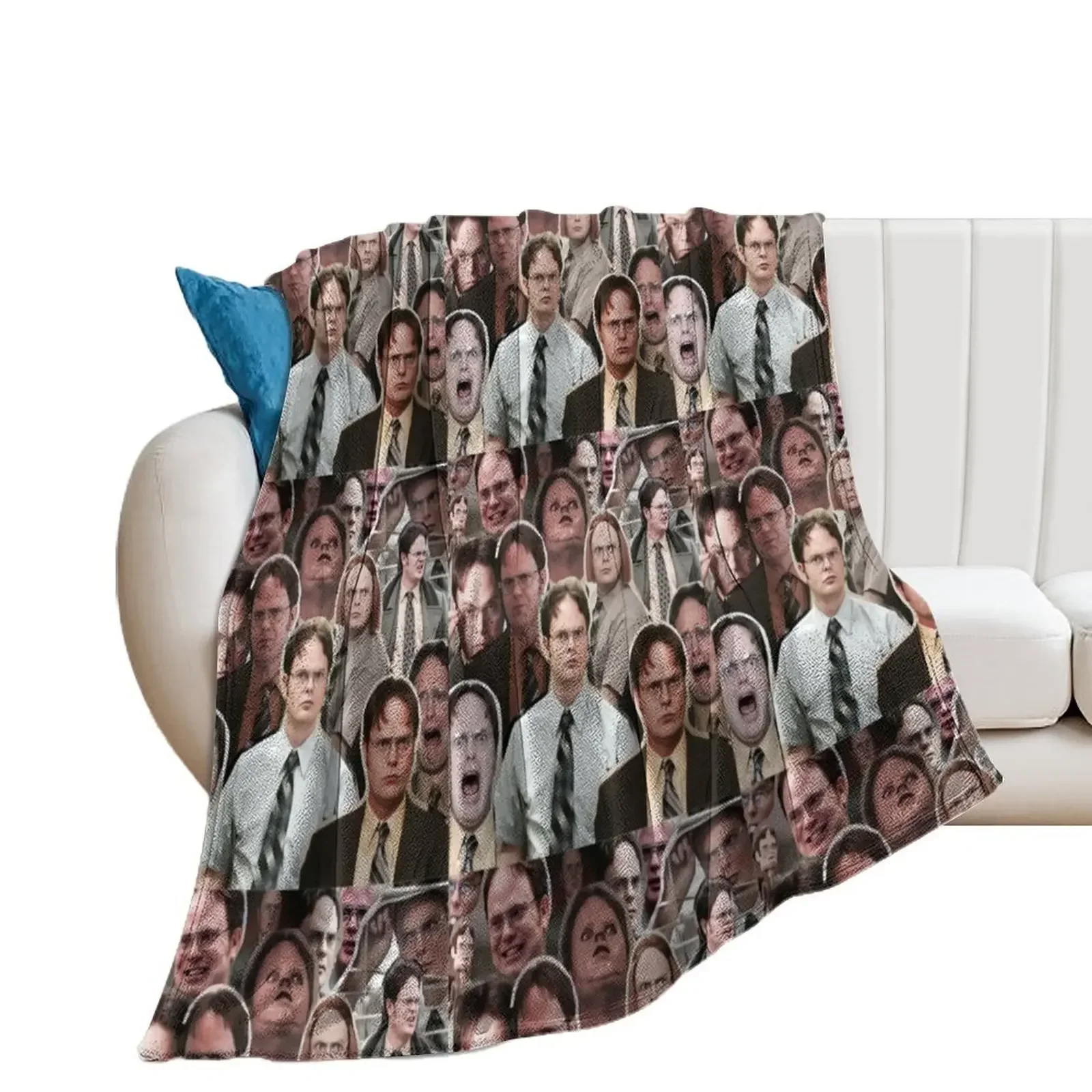 Dwight Schrute - The Office Throw Blanket For Sofa Thin Polar christmas gifts Blankets