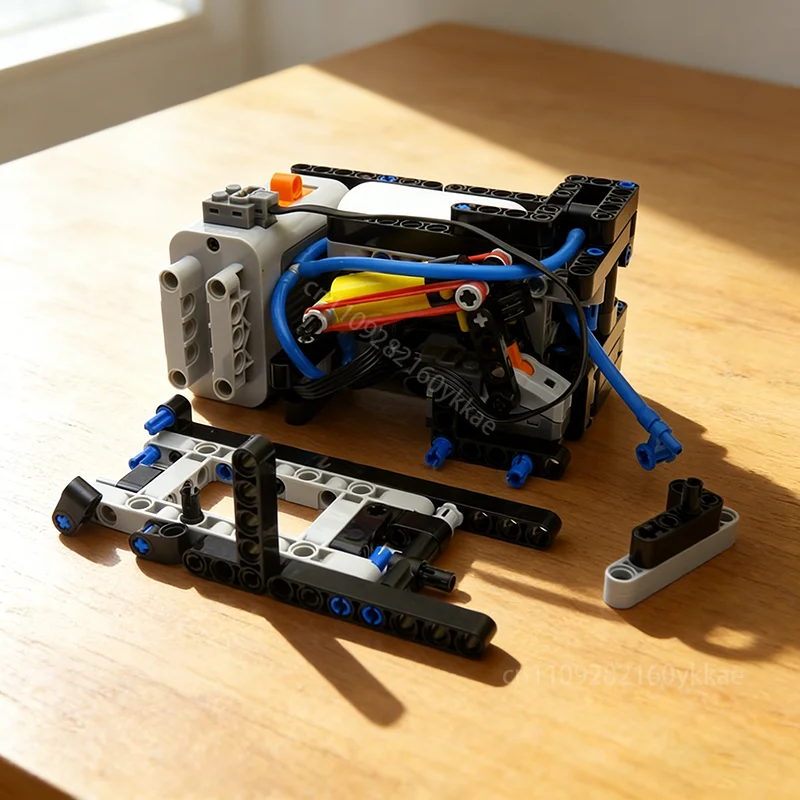 

Пневматический автоматический компрессор MOC: модель-конструктор с мотором и пневматическим резервуаром для воздуха, набор для самостоятельной сборки, игрушка-конструктор для детей, подарок