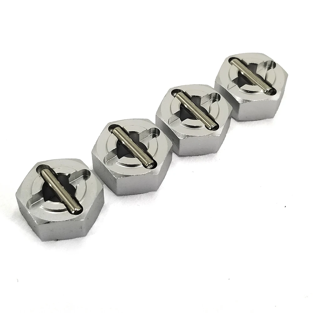 Aluminum Alloy Metal 12mm Combiner Hex With 5mm Hole MJX Hyper Go 16207 16208 16209 16210 14301 14302 14209 14210 Wheel Adapter