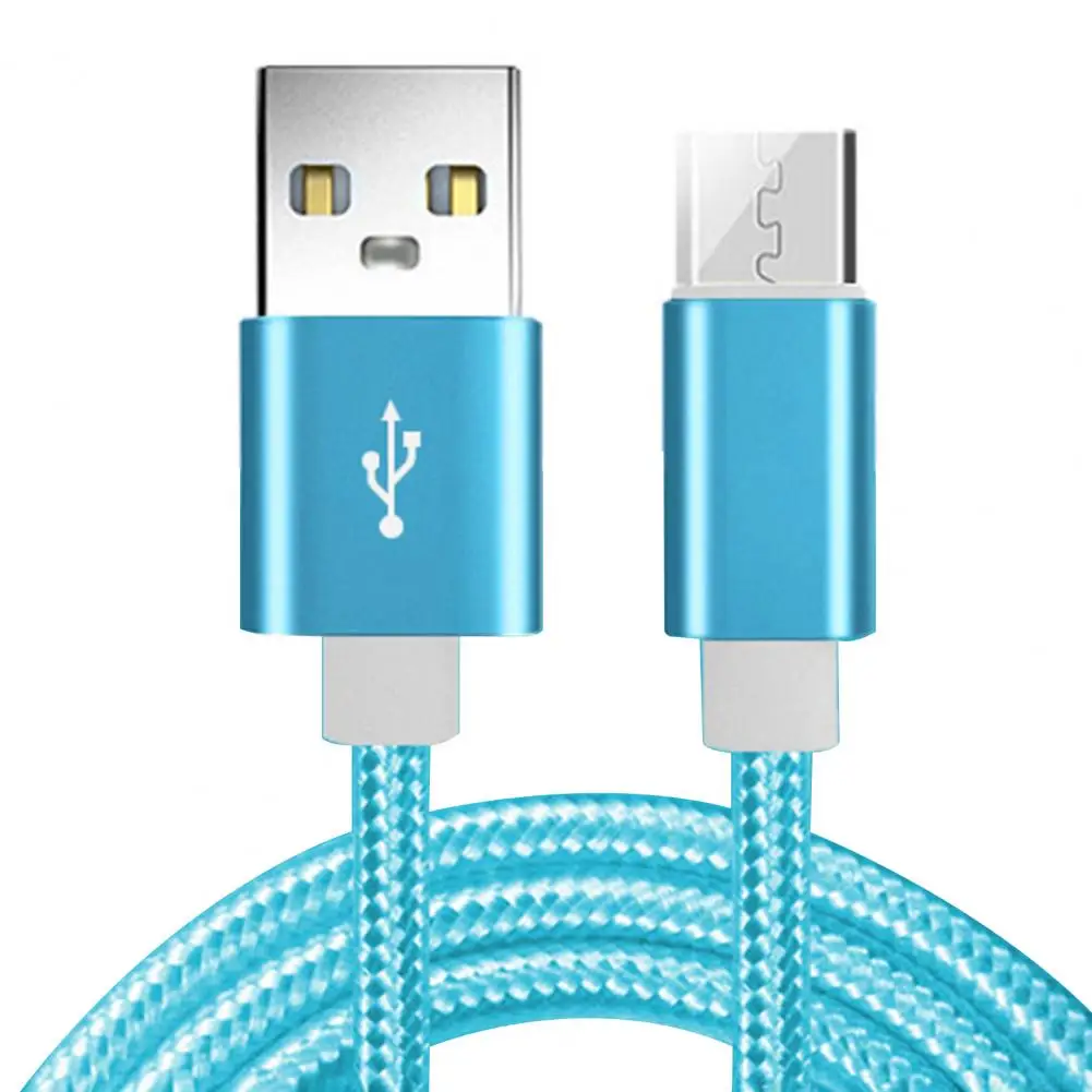 Copper Core Nylon Braided Cord Anti-winding Phone Data Cable Micro USB Interface 2A Fast Charging Cable for Android