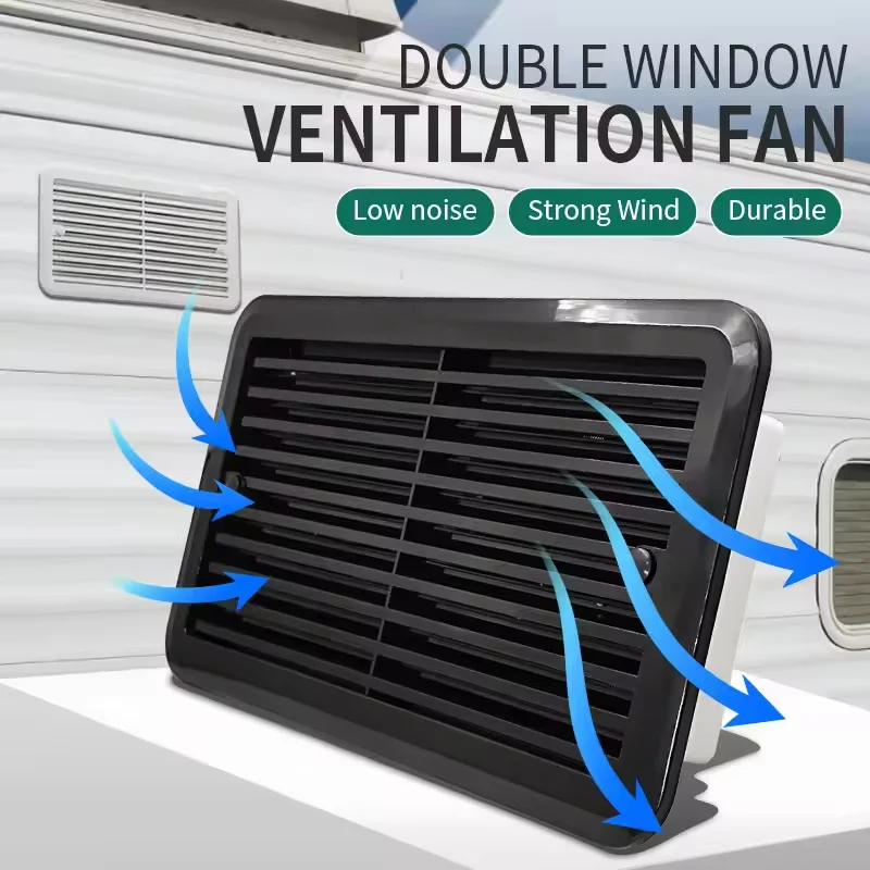 

12V White Caravan Ventilation Fan Air Vent Ventilation Cooling Exhaust Fan Waterproof RV Side Air Fan RV Silent Ventilation