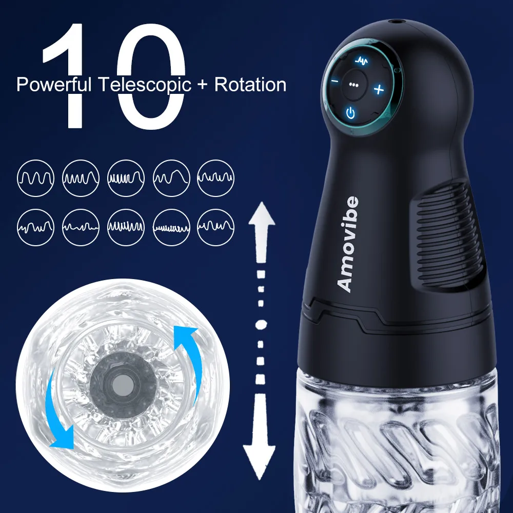 New Automatic Male Masturbator for Men 360 Rotation Vibrator Penis Massager Vagina Pussy Male Masturbation cup Sex Toys for Men