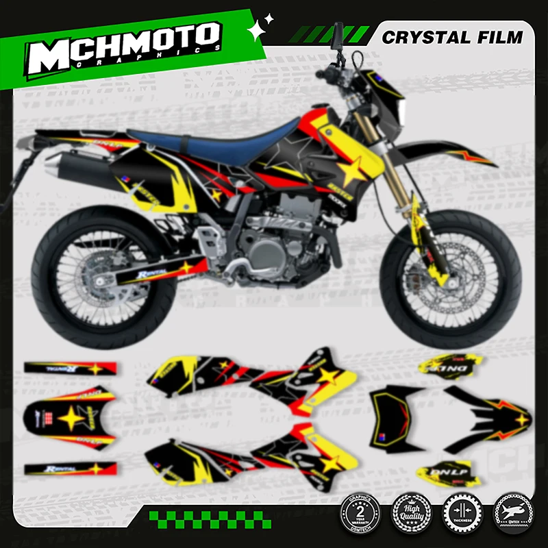 

MCHMFG TEAM GRAPHICS BACKGROUNDS DECALS Stickers For Suzuki DRZ400 DRZ 400 2000-2012 2011 2010 2009 2008 2007 Motocycle 010