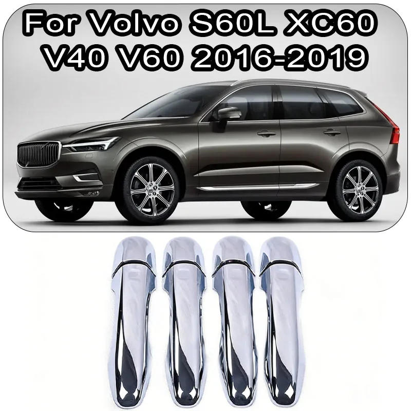 

For Volvo S60L XC60 V40 V60 2016 2017 2018 2019 4-Door Handle Cover Decorative Trim Pieces ABS Decorative Stickers