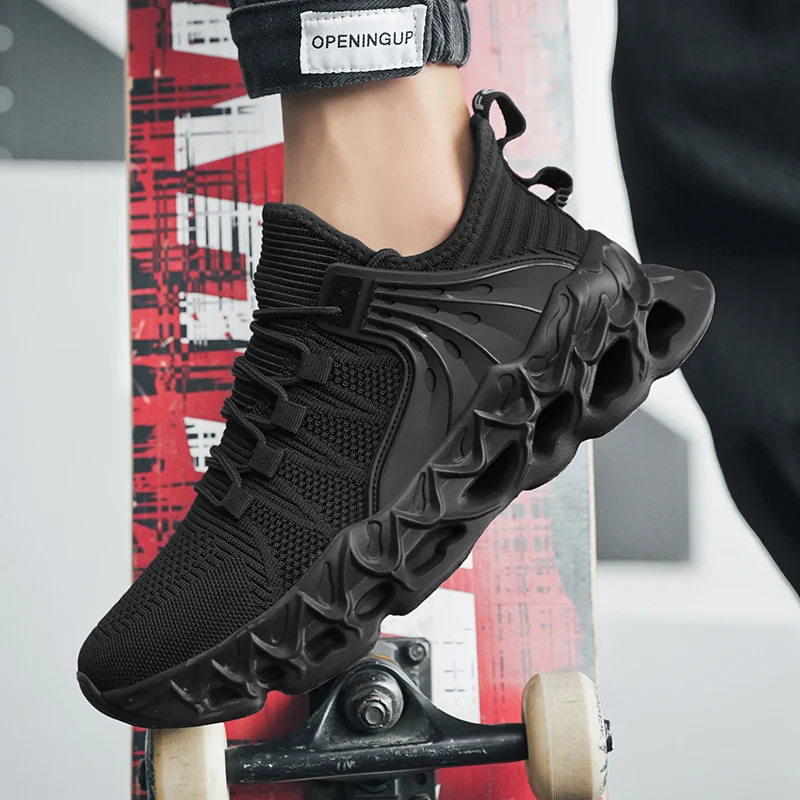 Nova moda masculina colorida tênis de corrida avançado respirável lâmina design leve tênis de treinamento esportivo resistente ao desgaste