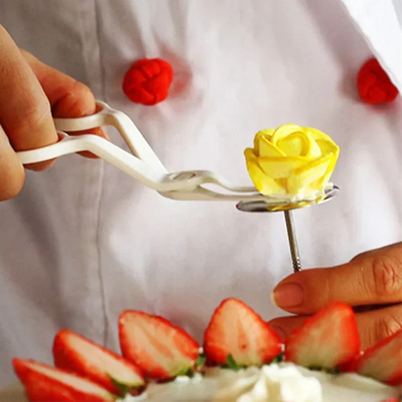 1Pc Plastic Piping Flower Scissors Safety Rose Decor Lifter Cream Transfer Fondant Decorating Cake Confectionery Baking Tools