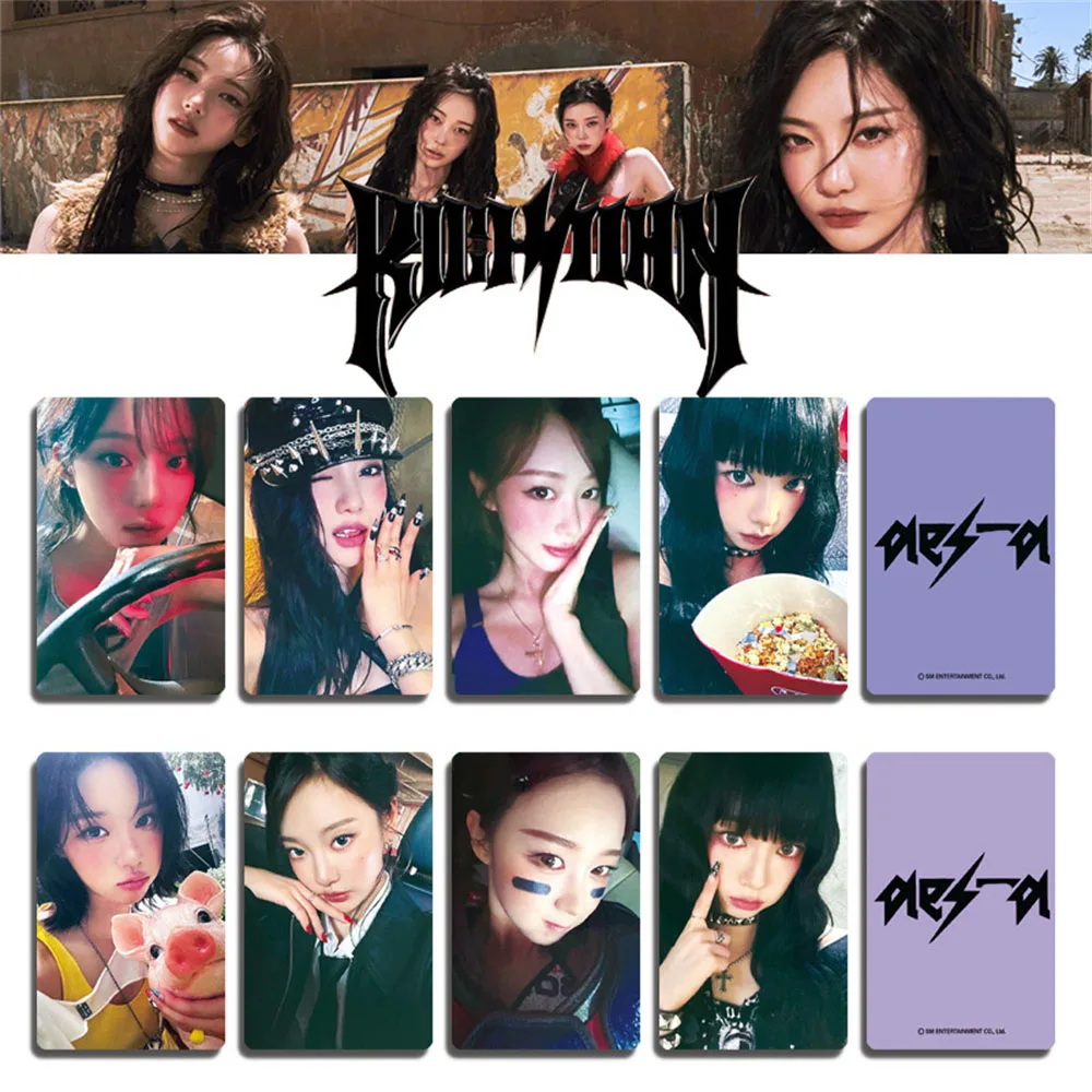 

8 шт./компл. KPOP Rich Man альбом для членов фотокарточек KARINA GISELLE NINGNING WINTER двусторонние открытки коллекция фанатов HD LOMO карты