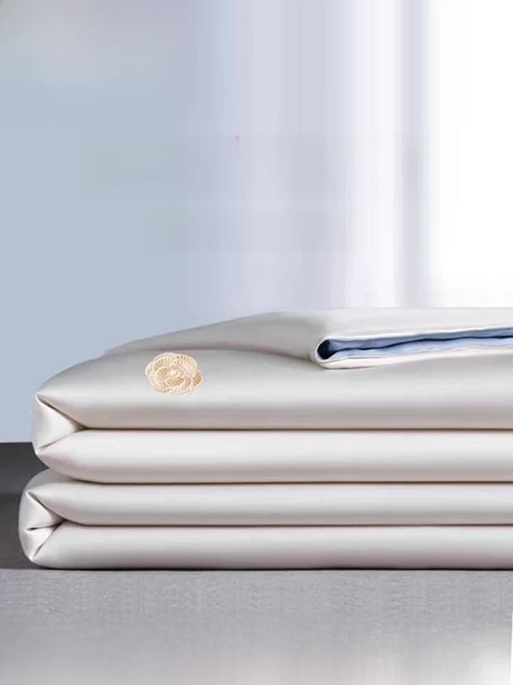 

Новое летнее одеяло 2026 года с охлаждающим эффектом из ледяного шелка, с вышивкой, для кондиционированных помещений, дышащее, из полиэфирного волокна