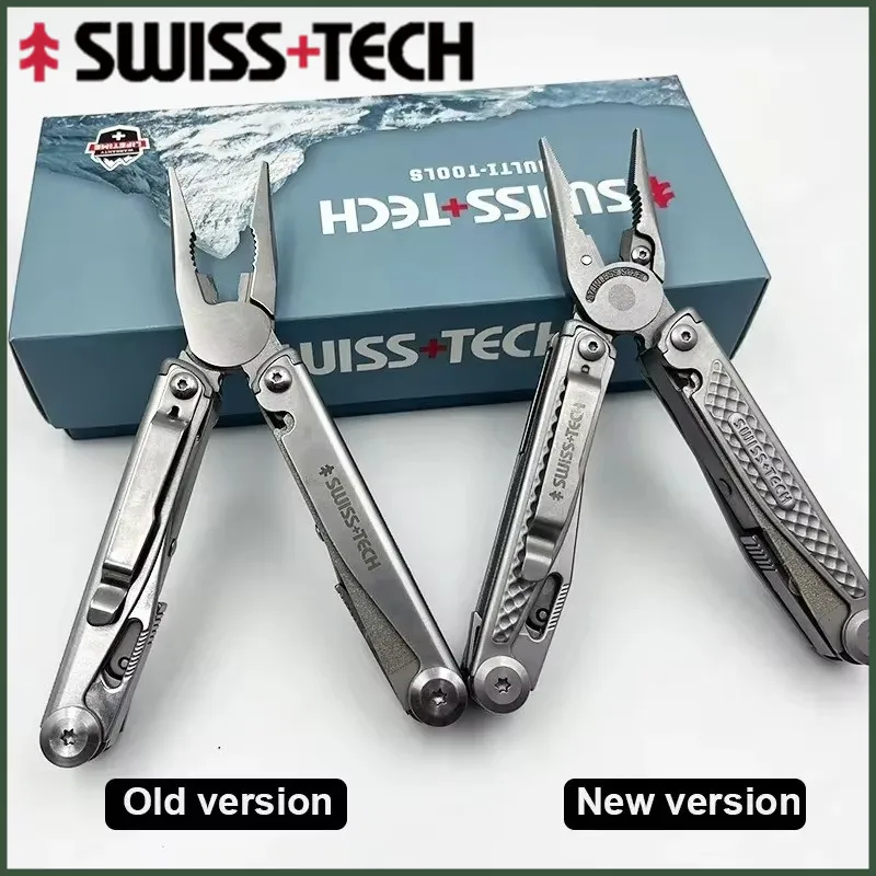 

SWISS TECH 18 in 1 Folding Multitool Pliers Multi-functional Combination Tool Pliers Folding Scissors EDC Outdoor Equipment