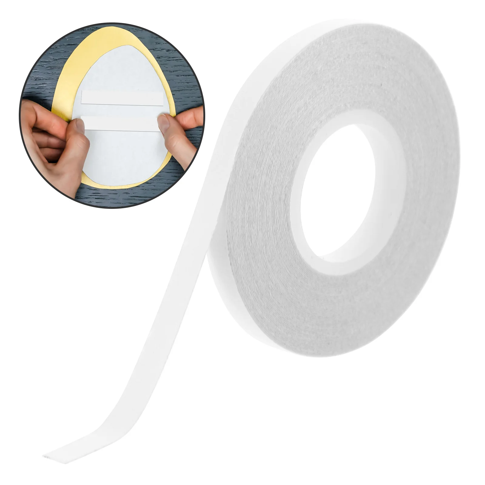 

Double Faced Mounting Tape 1 Roll Water Soluble DIY Patchwork Adhesive for Quilting Sewing Temporary Fabric Fixation 10m