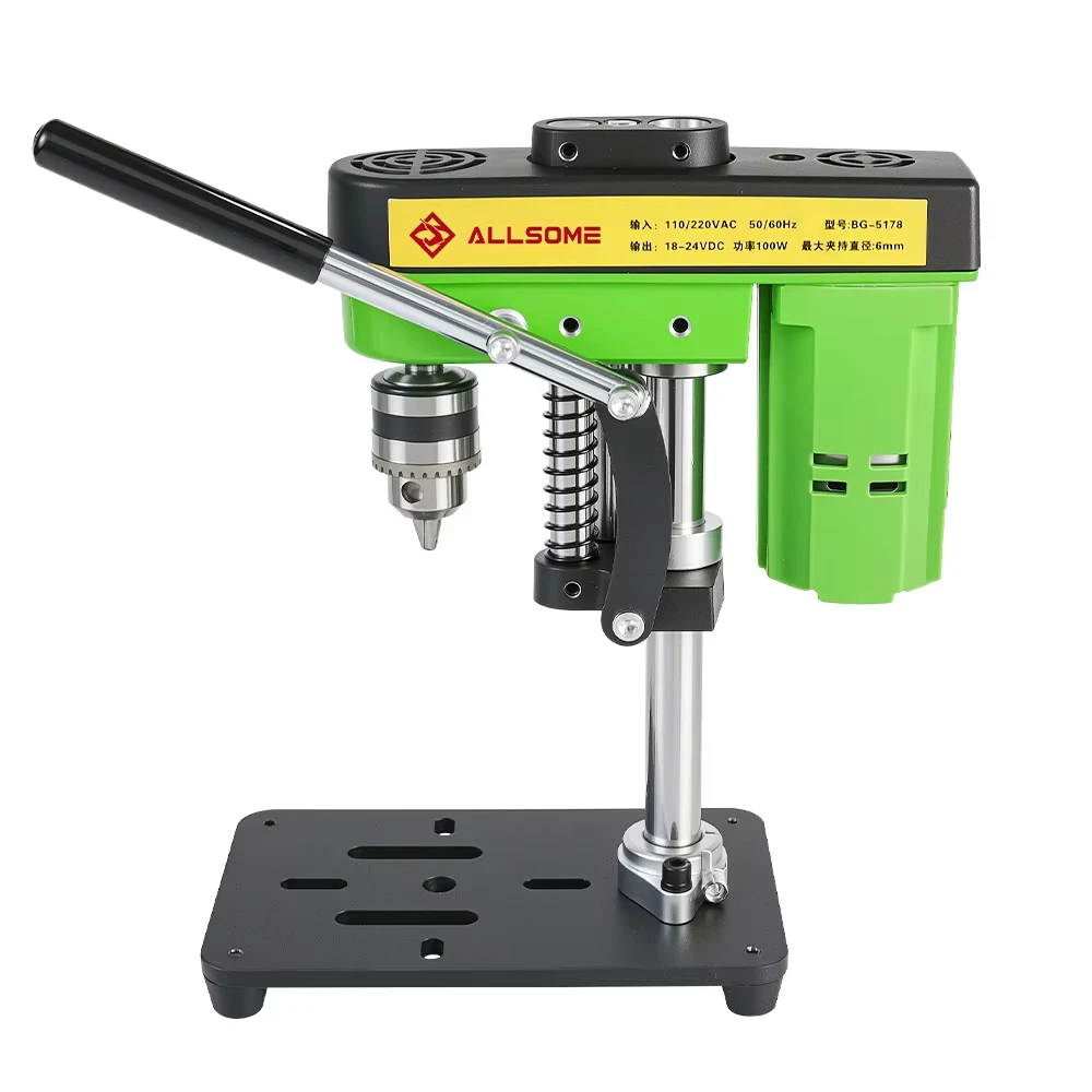 Mini Benchtop Drill Press 775 Motor 2800RPM 6.5mm Capacity B10 Chuck Work Light Drilling Machine For Jewelry Woodworking Crafts