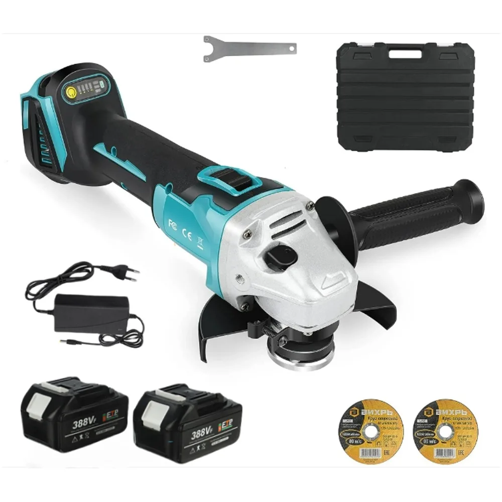 lithium battery brushless angle grinder polishing machine cutting machine rechargeable durable grinding machine plastic box