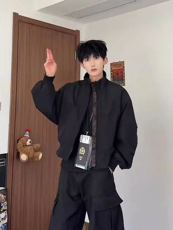 

Bla Pilot Jaet Cleanfit ort Sle Collar Spring Autumn Baseball irt Men's Loose Fit Anti-Wrinkle Polyester Fiber