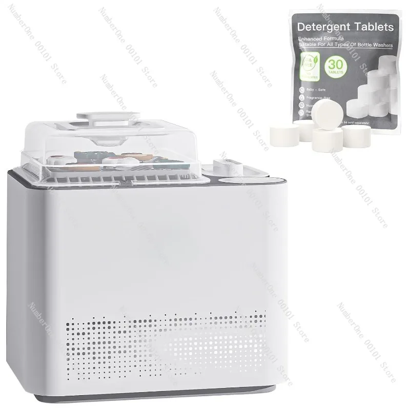 Baby Feeding Essentials 4 in 1 Bottle Cleaning Machine Washer Sterilizer Dryer Storage Cabinet 49 Minute Powerful Washing