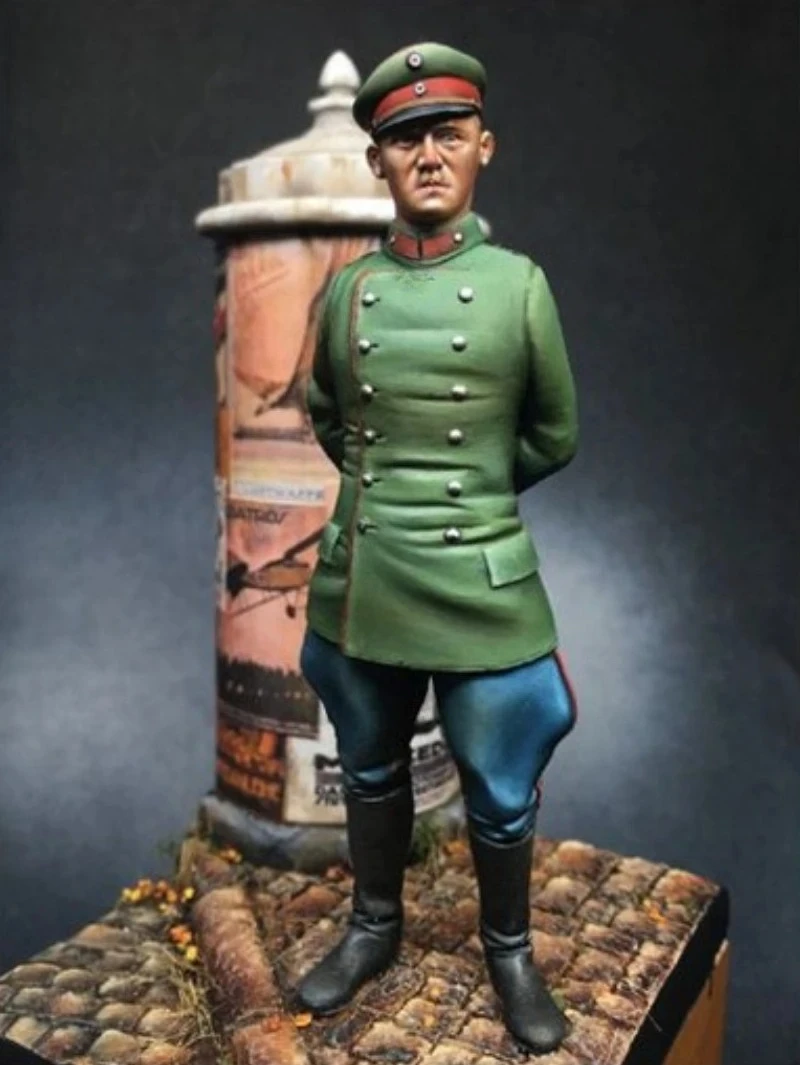 

1/24 Scale 75mm DieCast Resin Figure Model Kit Army Captain Diorama Unassembled Unpainted