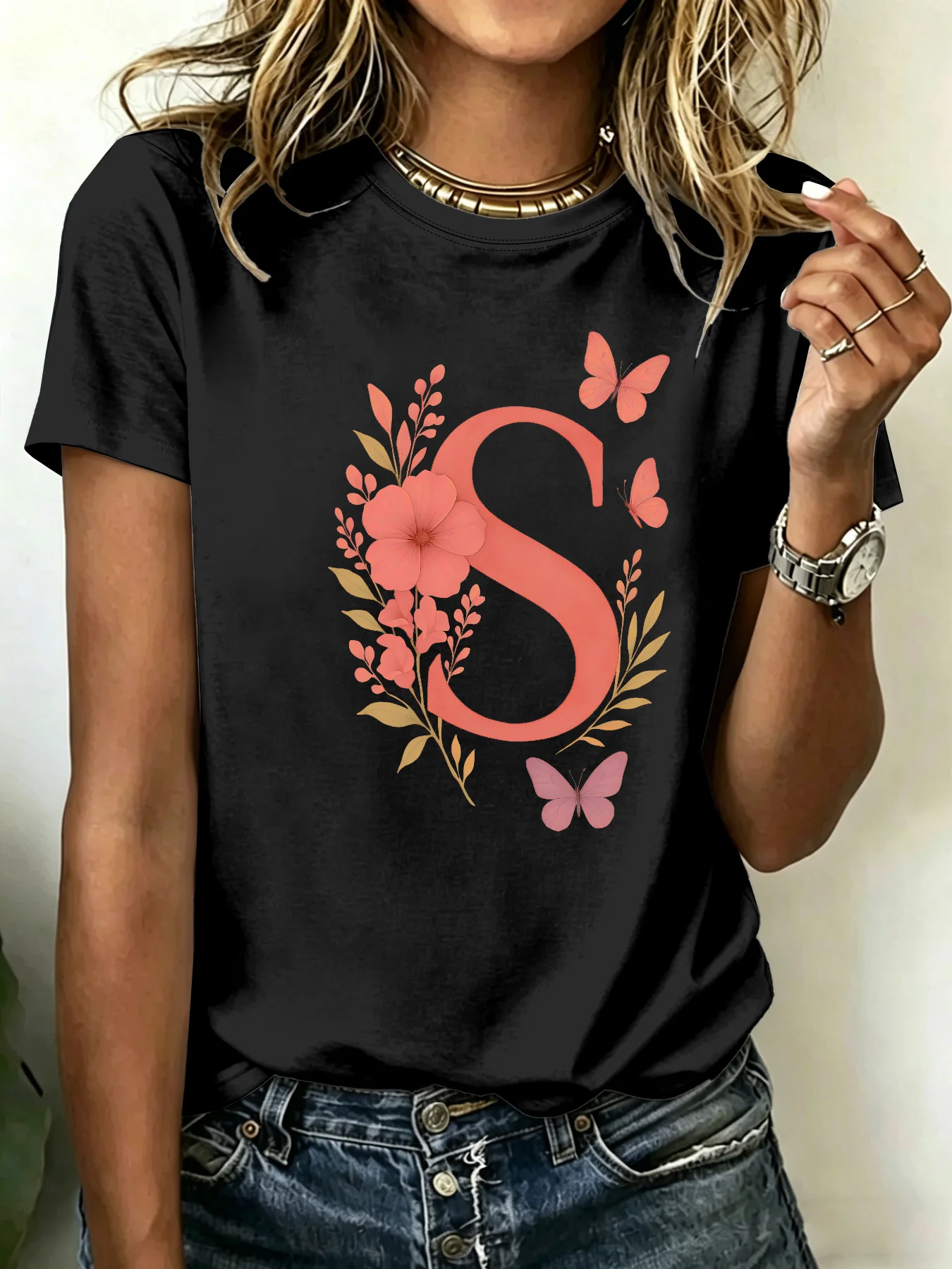 

Women's Large Size T-shirt Valentine's Day Romantic Print Short Sleeve Loose Casual Soft Comfortable Breathable