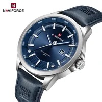 NAVIFORCE, reloj de marca de lujo, caja de aleación, correa de cuero, relojes para hombre, reloj de pulsera deportivo de cuarzo, reloj con calendario para hombre, reloj de regalo para hombre