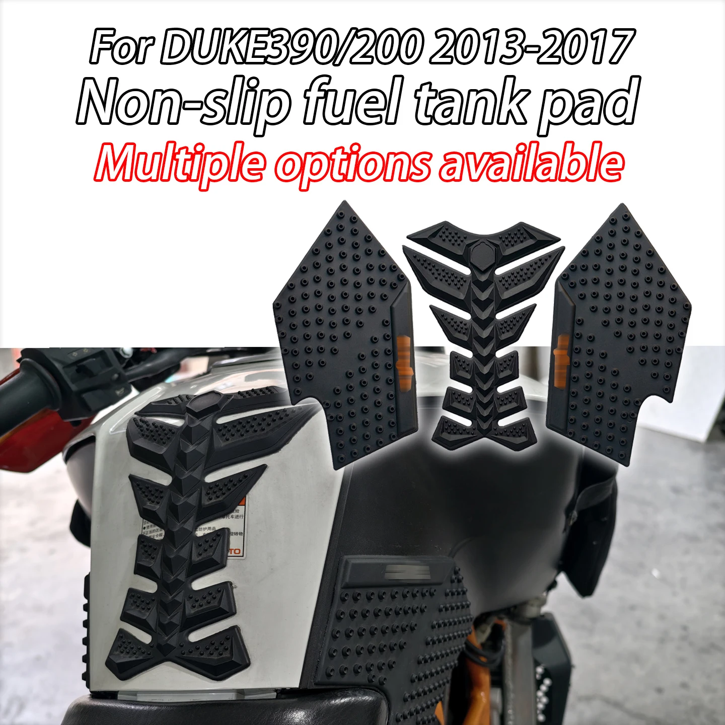 Motorcycle Anti-Slip Side Sticker Tank Pad Rubber Knee Pad Fuel Tank Traction Pad For KTM DUKE 125 200 Duke390 125 200 2013-2017