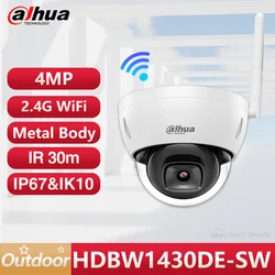 Dahua 4MP Wifi Dome Camera Outdoor Waterproof Vandal-proof Wirelessly IP Camera Motion Detection Full Metal Body HDBW1430DE-SW