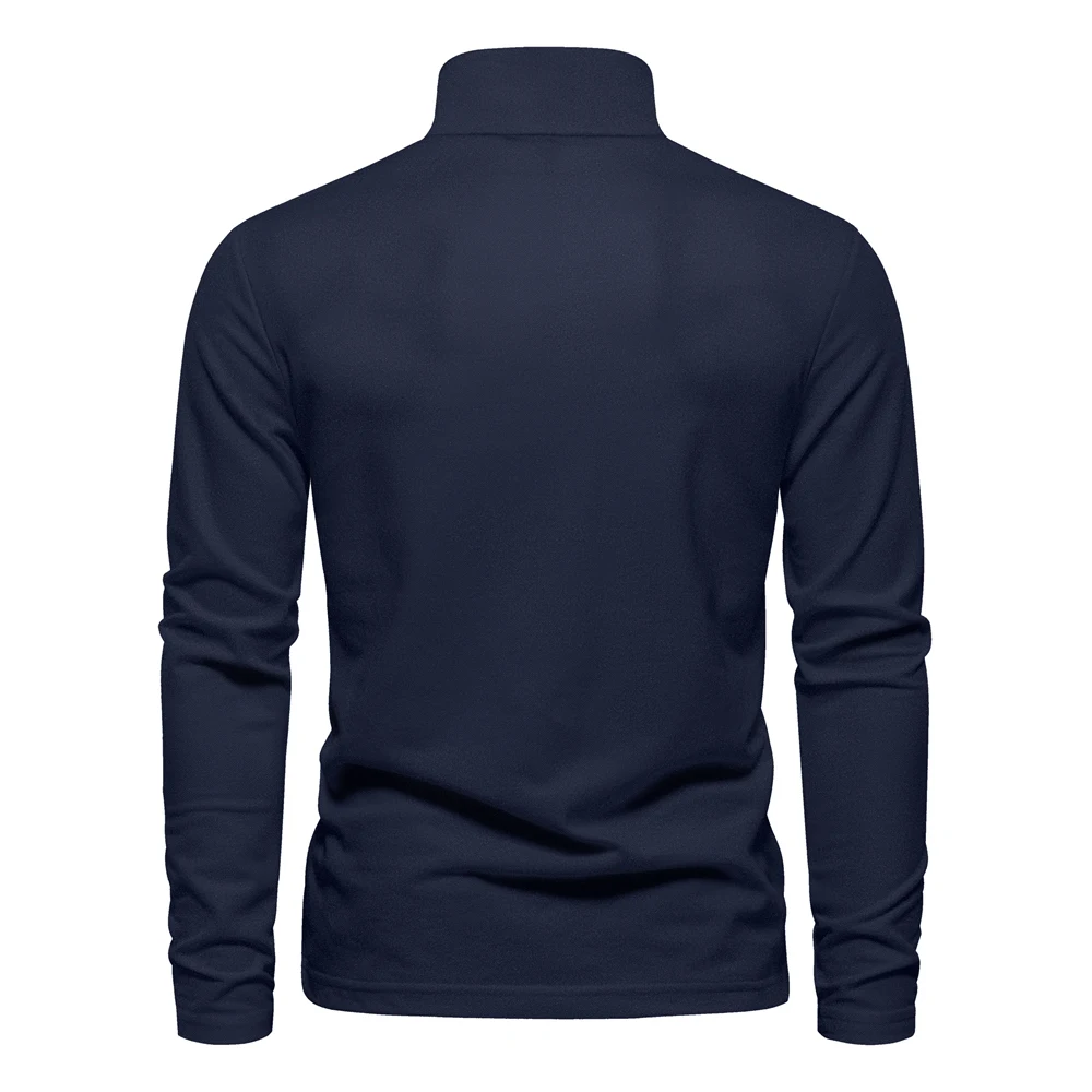 Neues Herbst Polo T-Shirt für Männer Stickerei einfarbig Langarm Golf Polo Shirts Homme Frühling Social Business Polos männlich