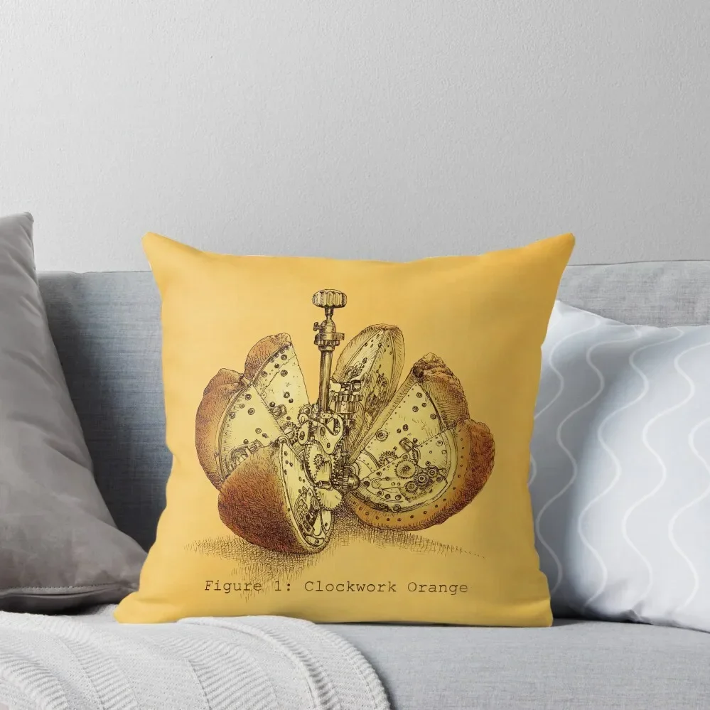 

Steampunk Orange (colour option) Throw Pillow Pillows Aesthetic New year autumn pillowcase pillow