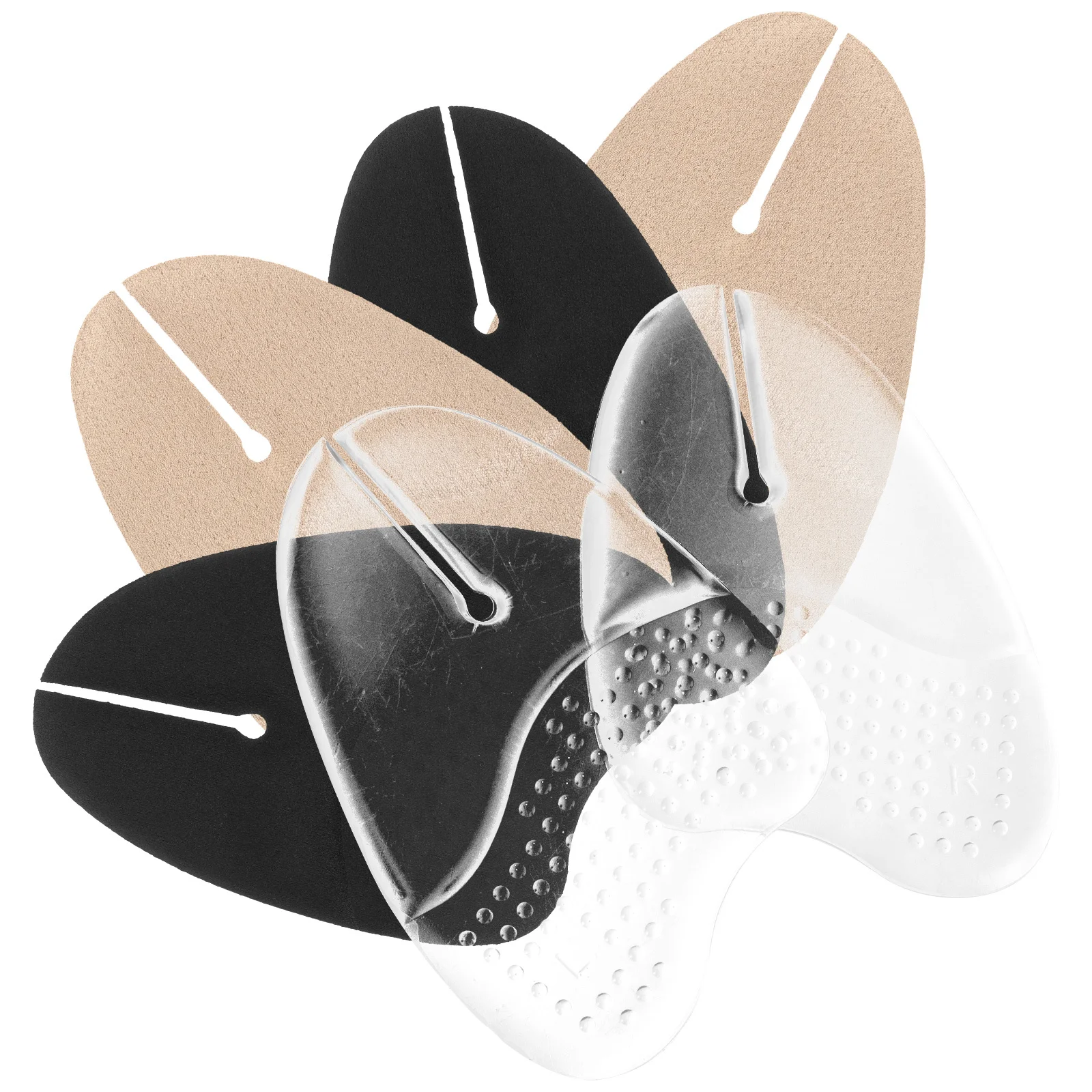 

3Pairs Anti Slip Footpad Toe Protectors Lightweight Comfortable Thong Sandal Forefoot Cushion Inserts Toe Guards for Shoes Pain